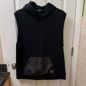 Royalty Black Sleeveless Hoodie Tank Top
